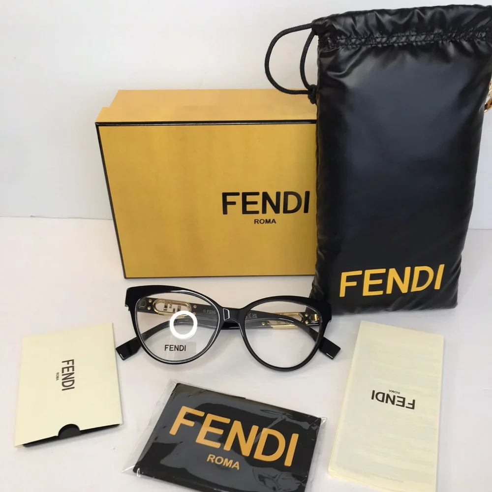 💯Original New- FENDI Demo Cat Eye Ladies EyeglassesItem FE50026I 001